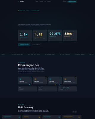 Uplink - Real-time Fleet Telematics Landing Page Template