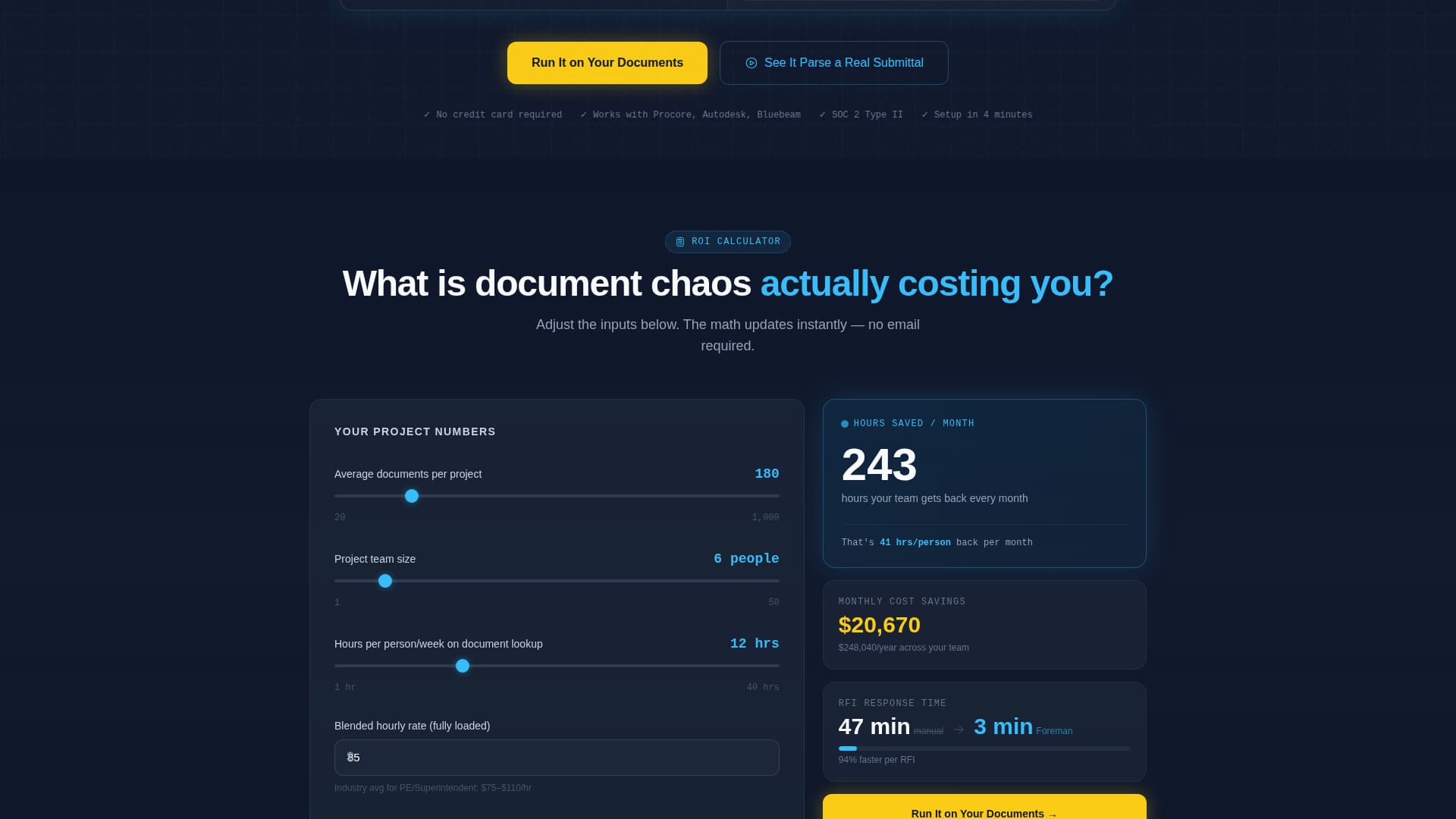 AI for Construction Cost Calculator Website Template