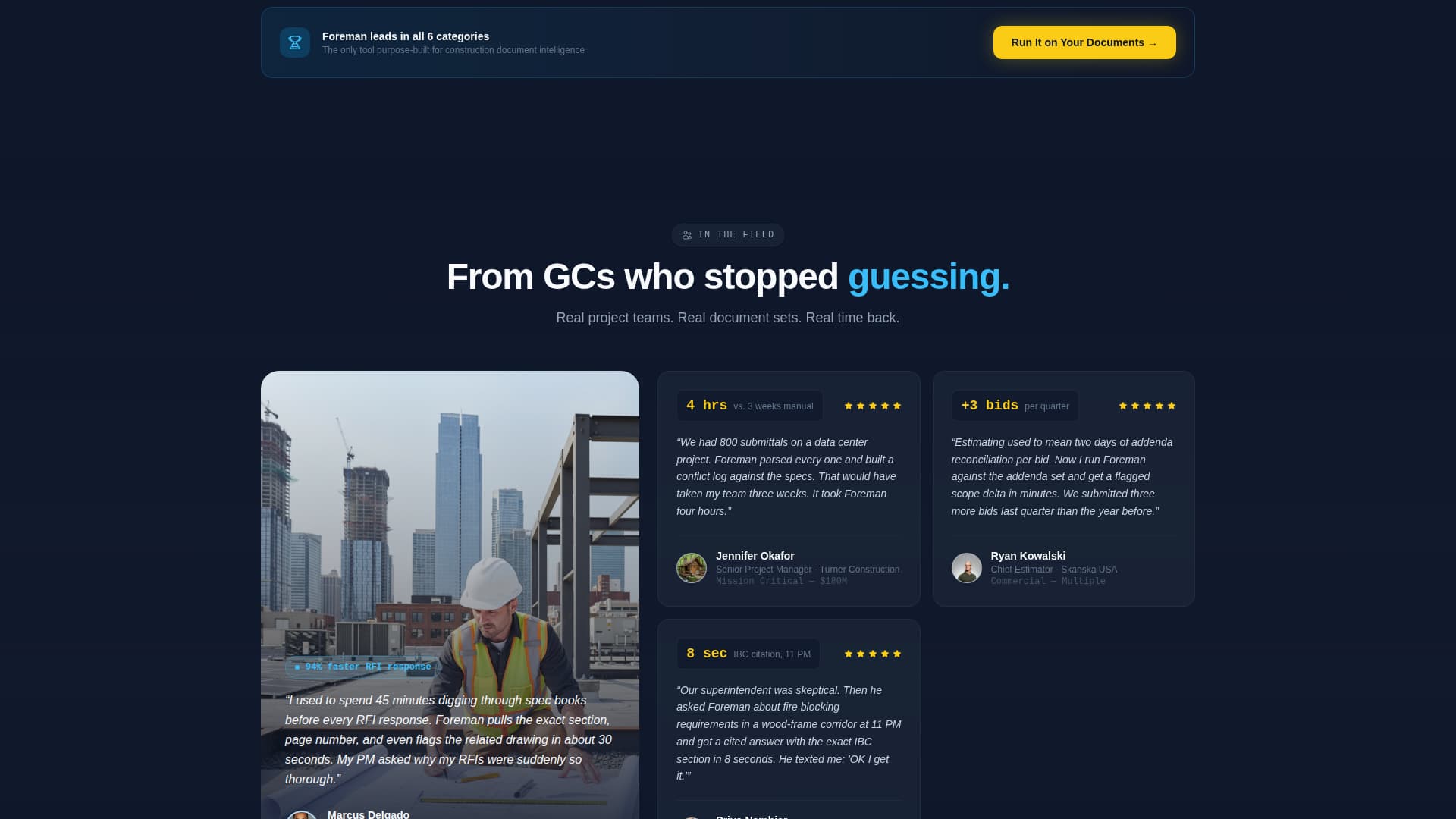 AI for Construction Cost Calculator Website Template