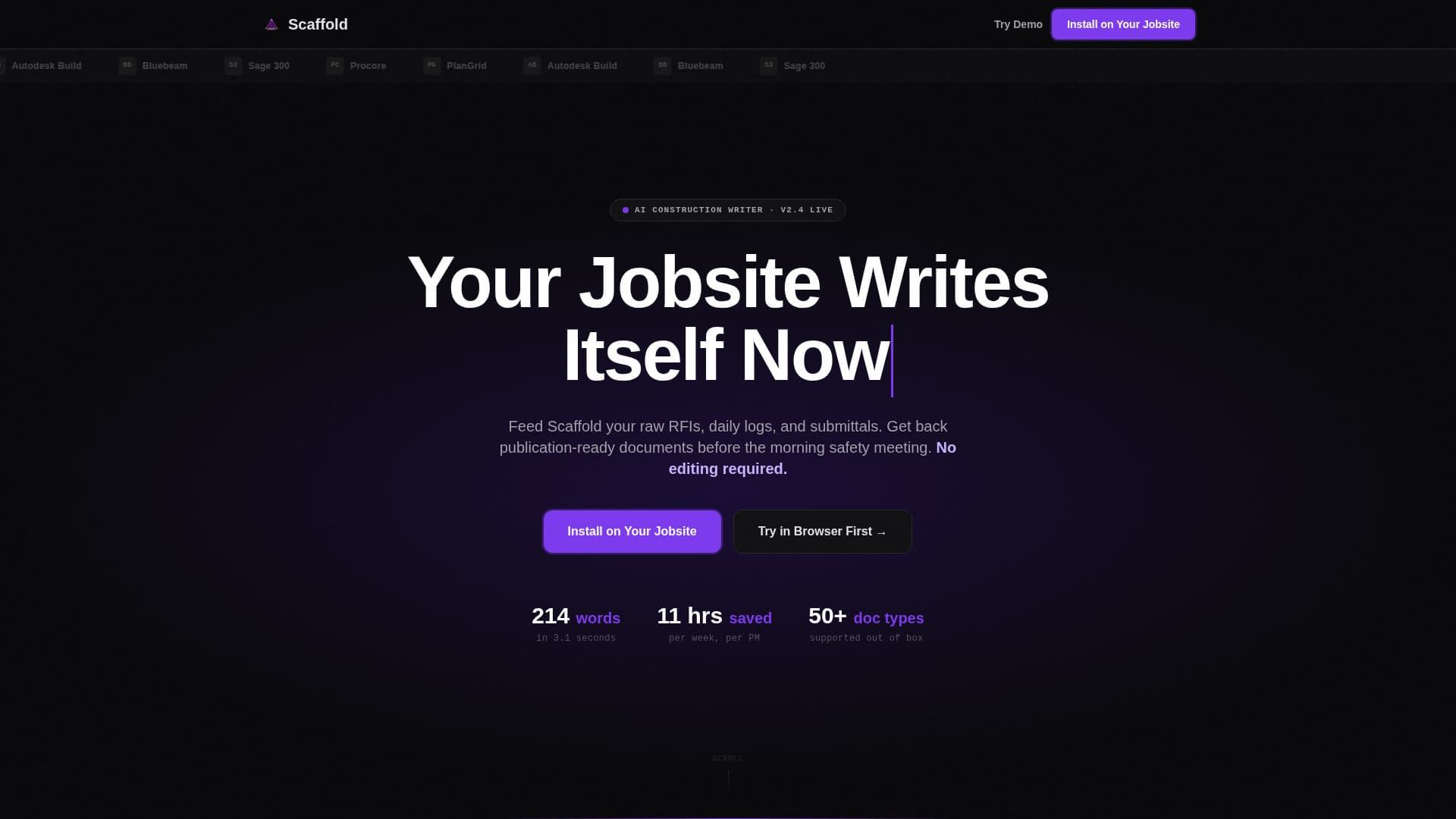 AI for Construction Reviews Website Template
