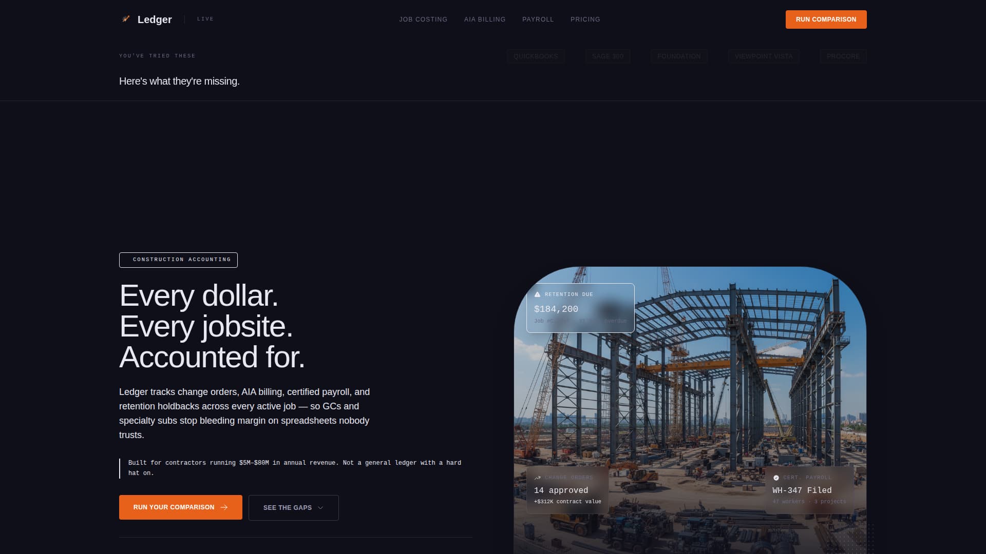 Construction Software Professional Website Template
