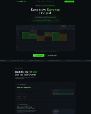 Construction Software Booking Website Template