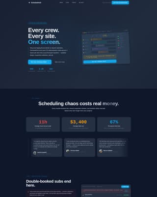 Construction Digital Presence Booking Website Template