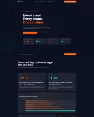 Construction Vertical SaaS Booking Website Template