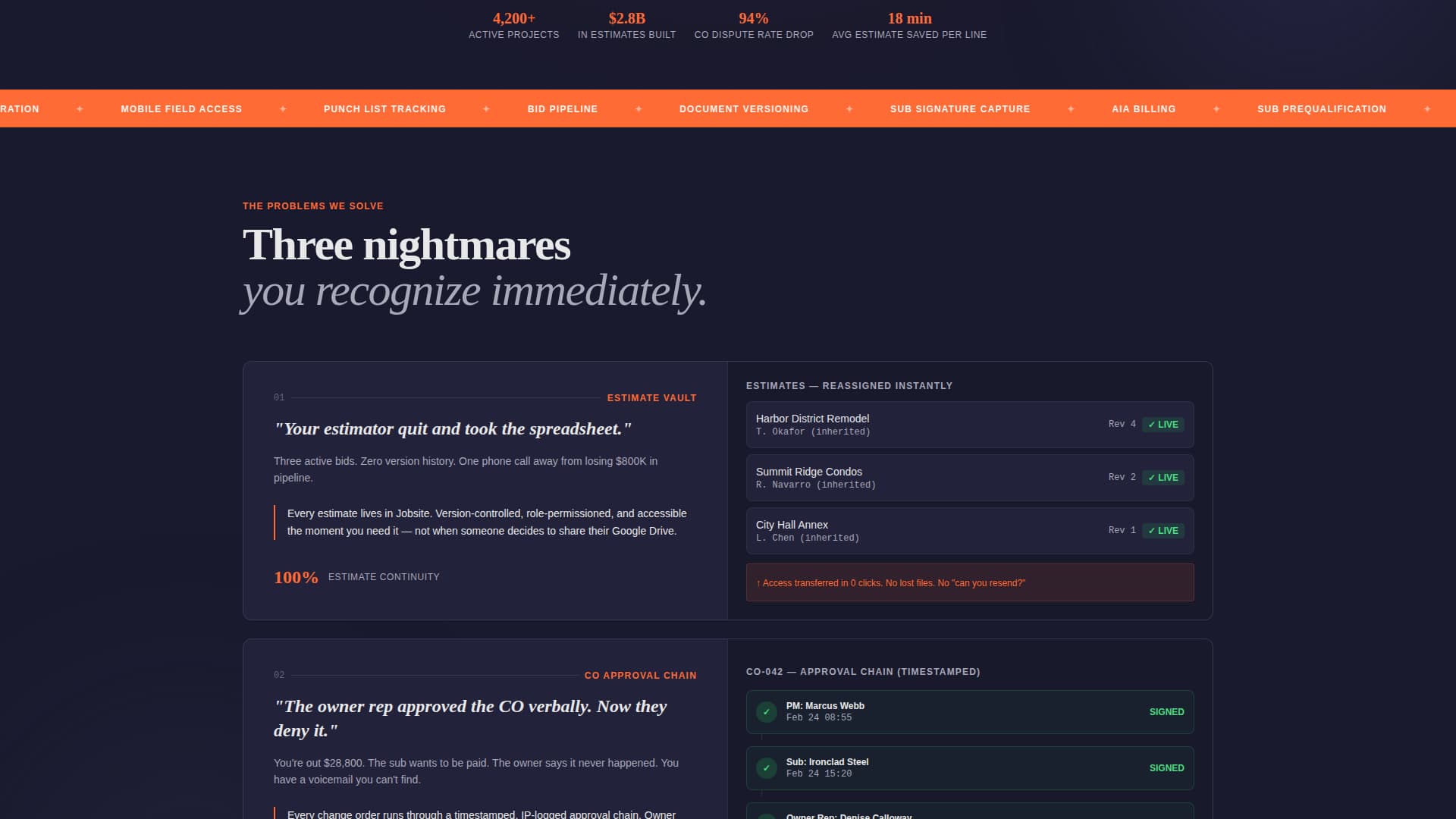 Construction Software & SaaS Booking Website Template