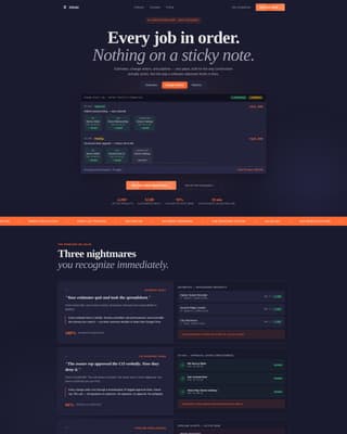 Construction Software & SaaS Booking Website Template