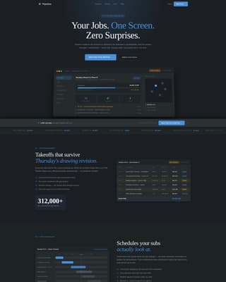 Pipeline - Powerful Construction CRM Landing Page Template