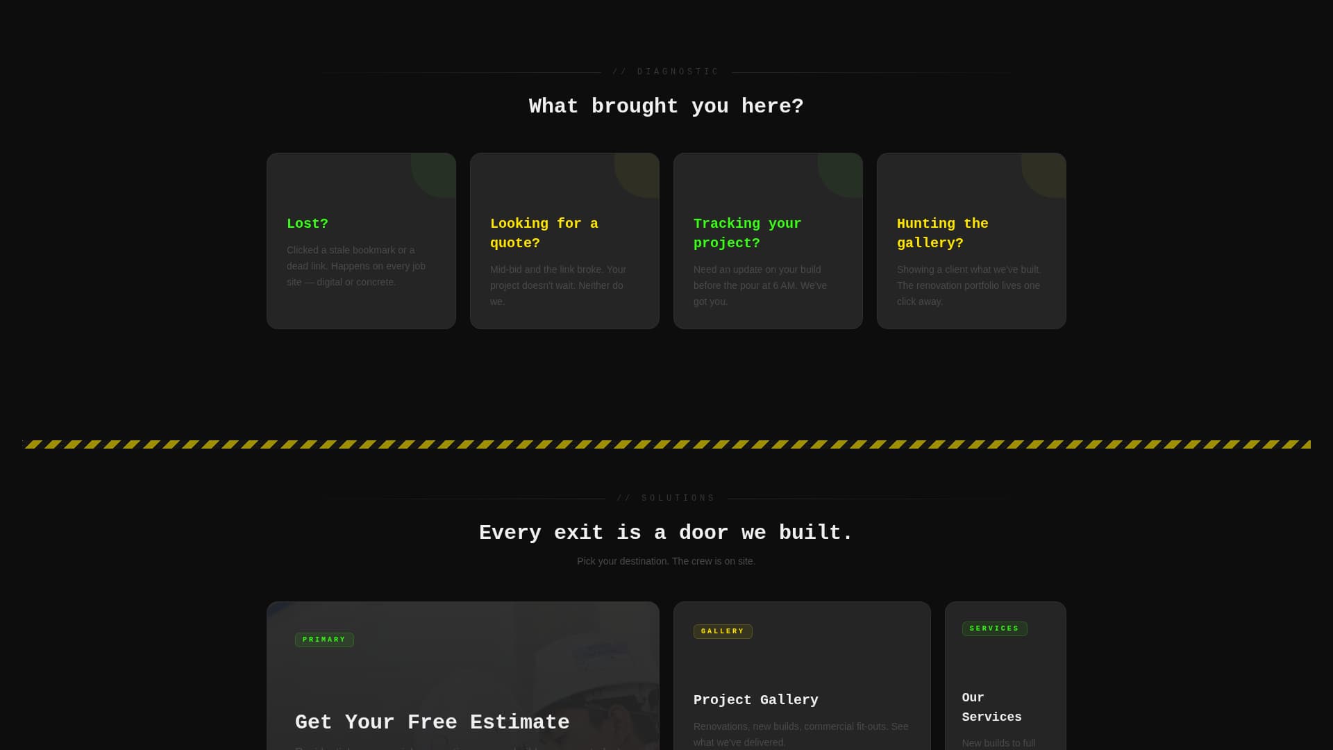 Construction Company 404 Recovery Website Template