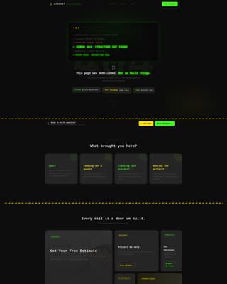 Construction Company 404 Recovery Website Template