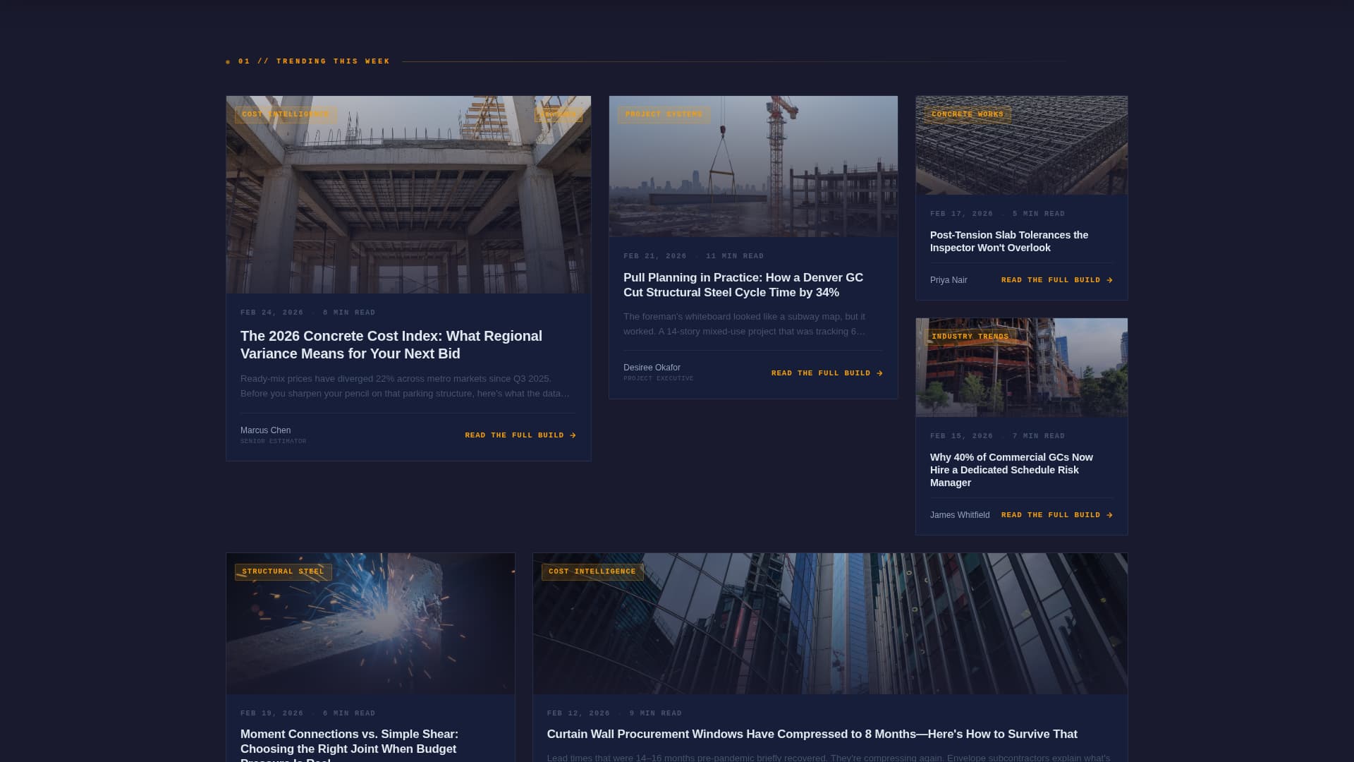 Construction Company Reviews Website Template