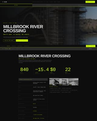 Construction Company Portfolio Website Template