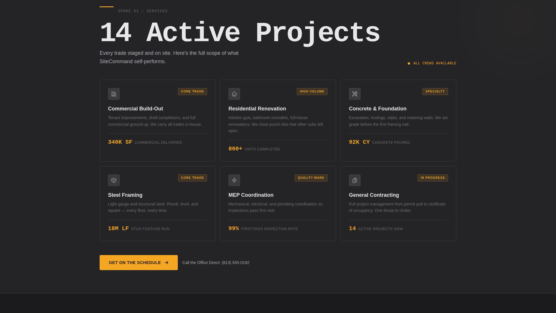 Construction Company Booking Website Template
