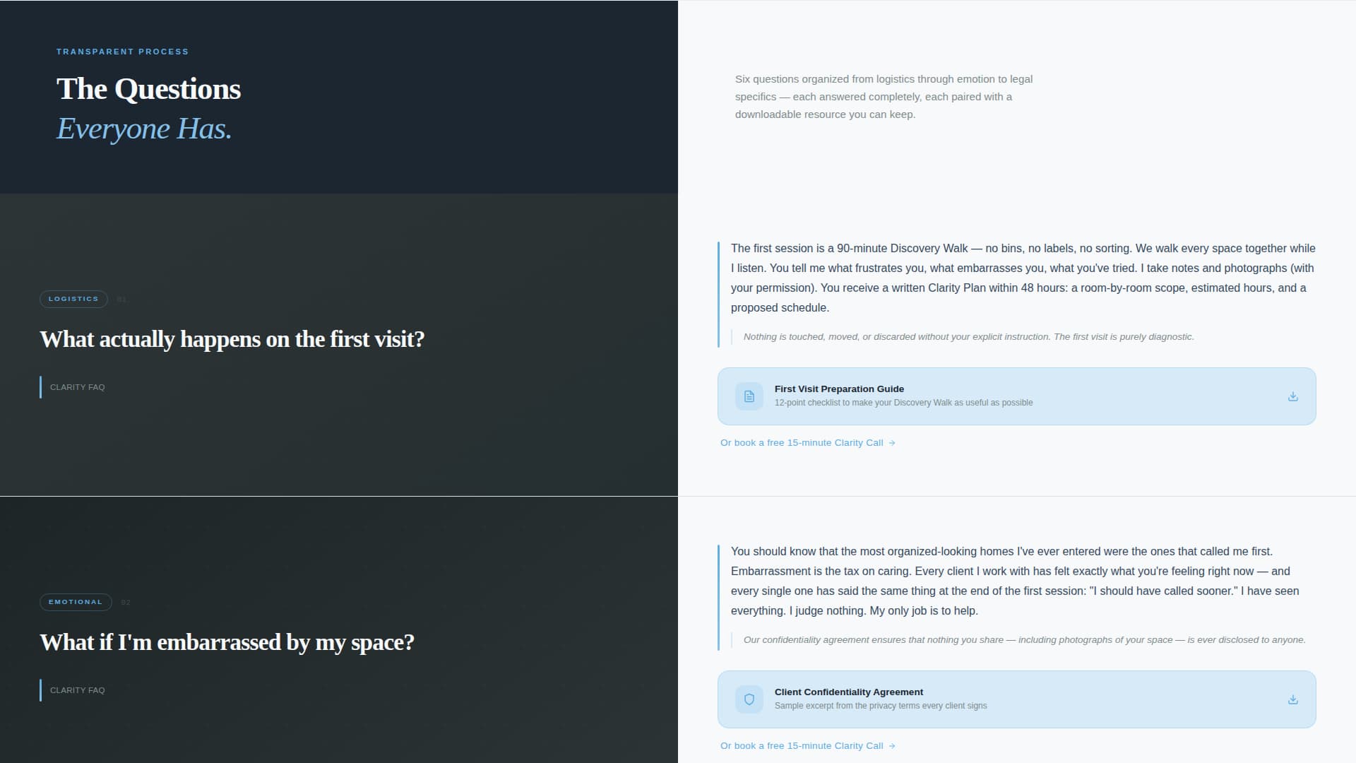 Clarity - Organized Professionalorganizer Landing Page Template