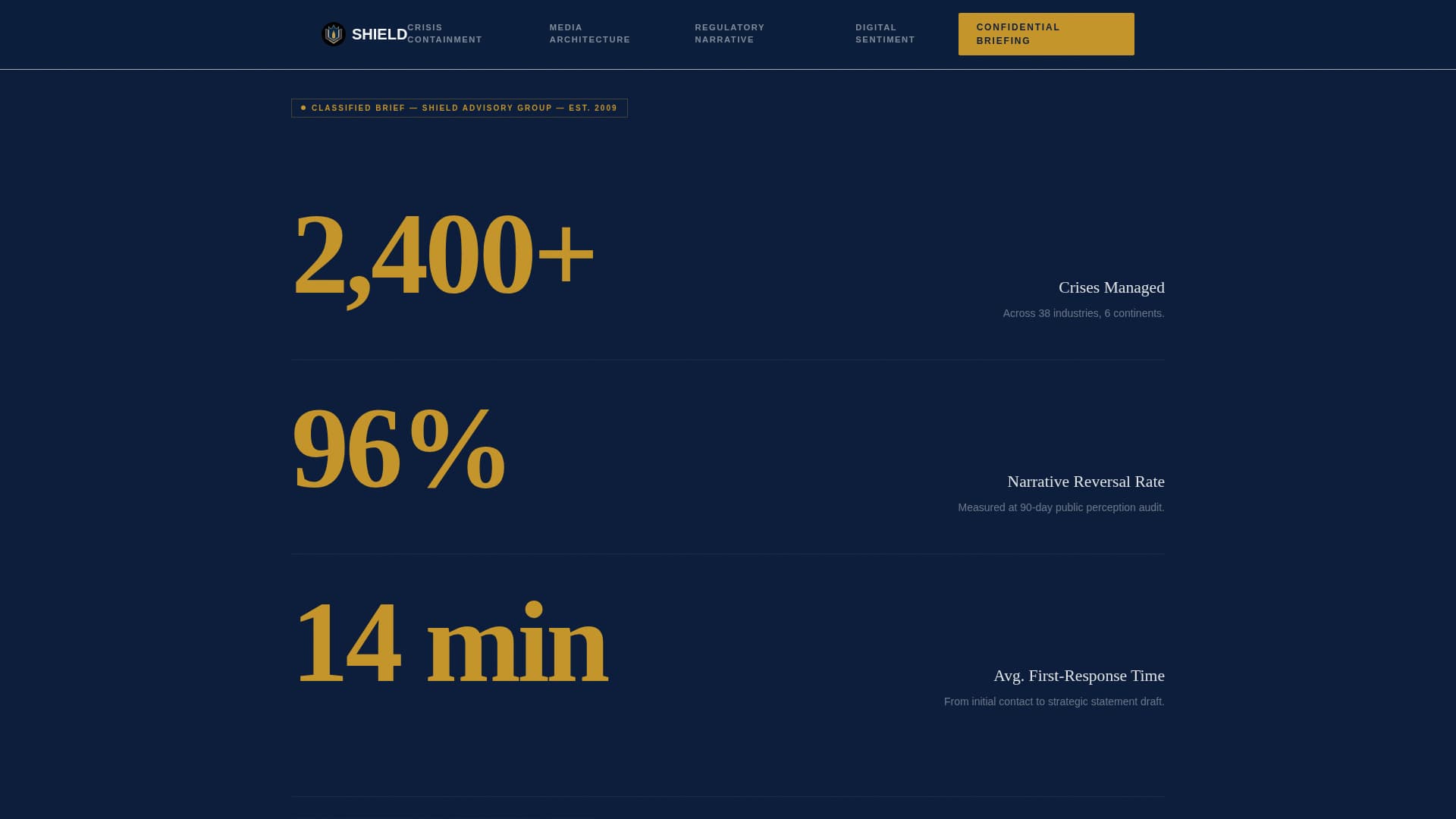 Shield - Authoritative Reputation Landing Page Template