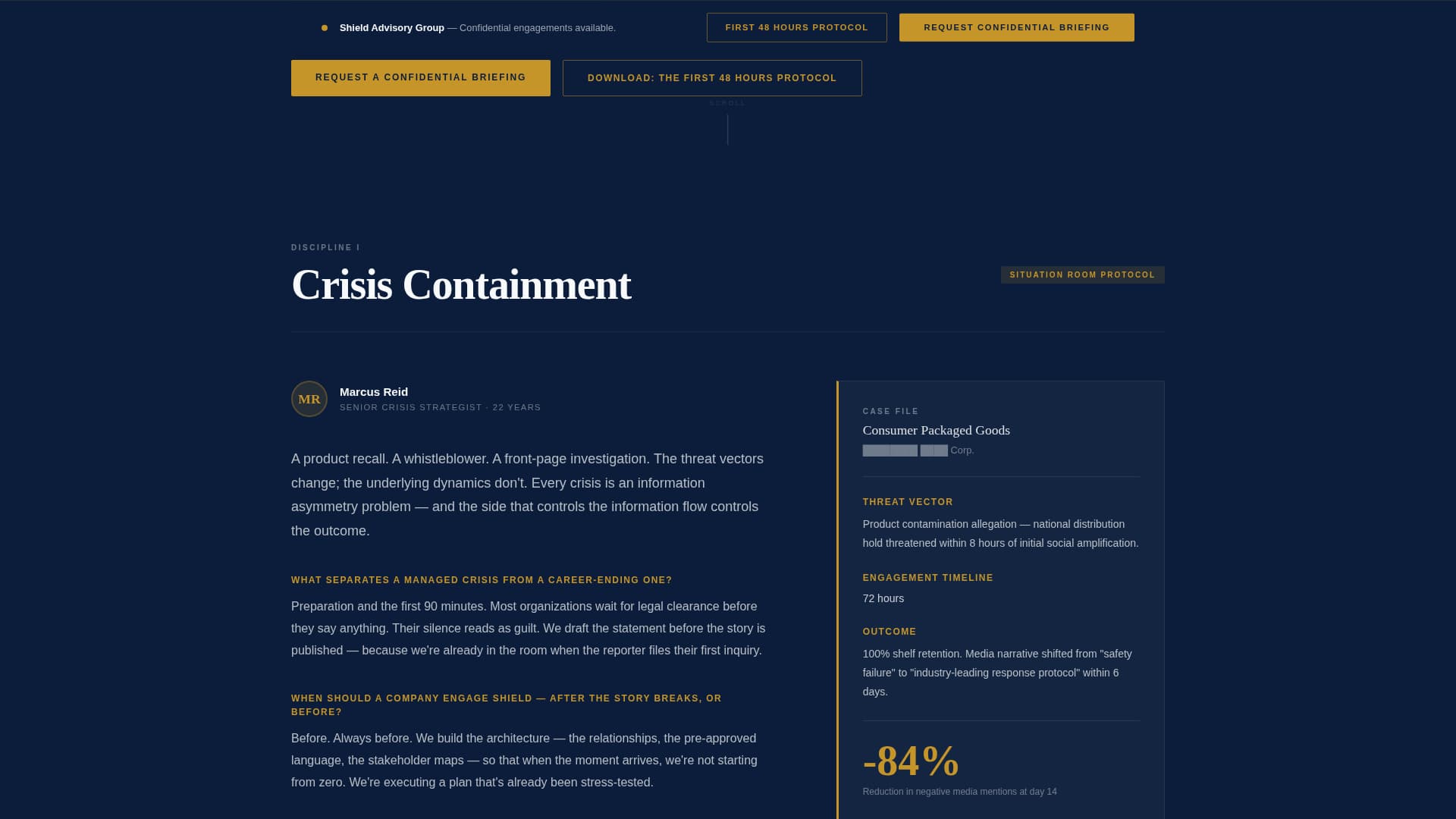 Shield - Authoritative Reputation Landing Page Template