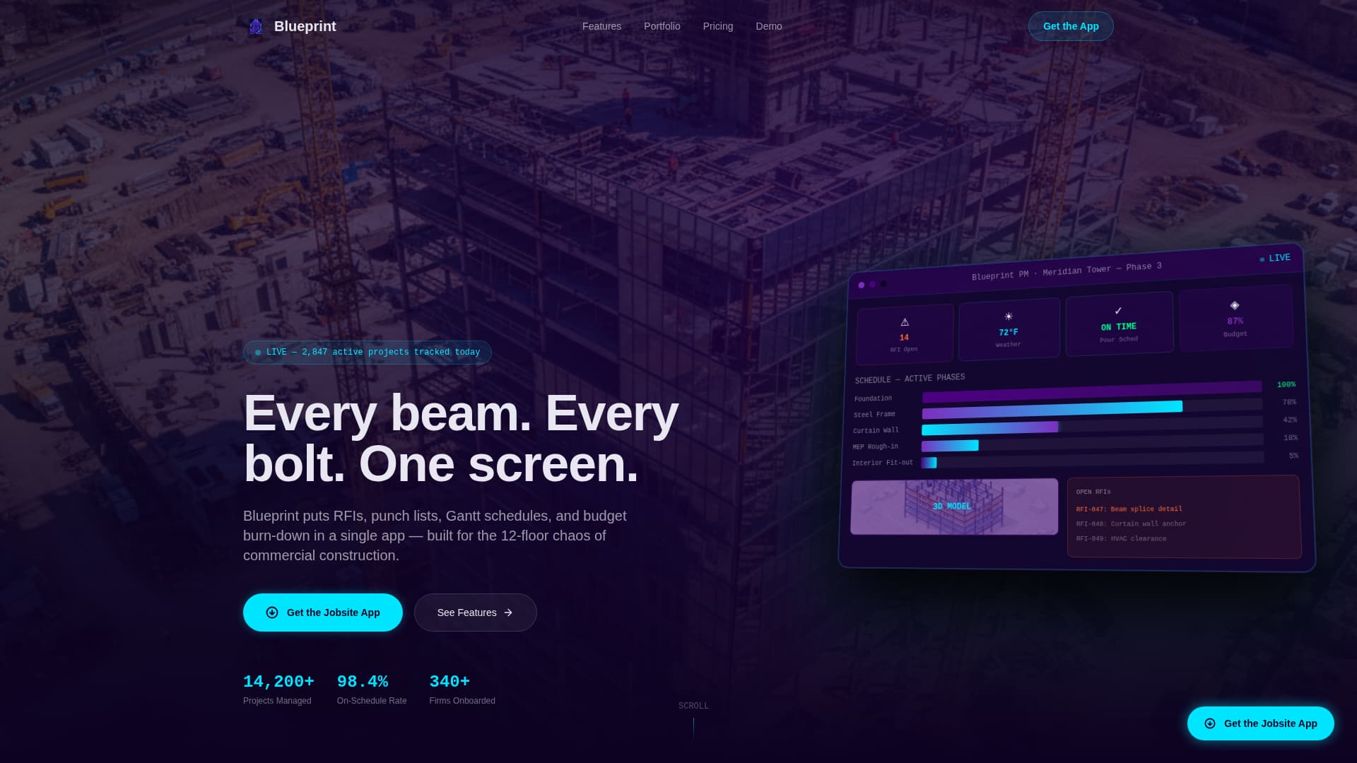 Construction Company Advanced Reviews Website Template