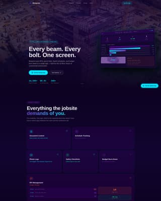 Construction Company Advanced Reviews Website Template