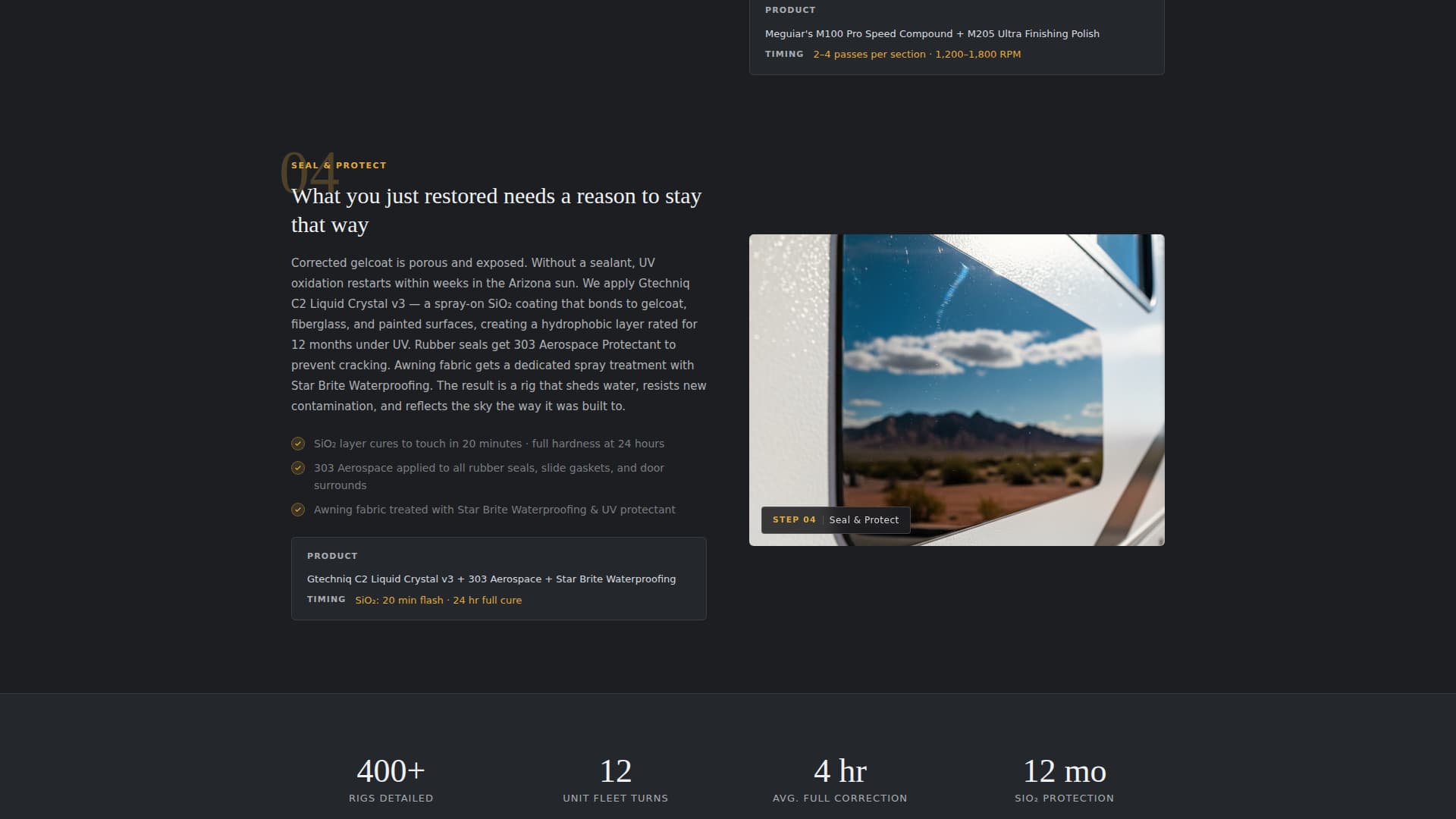 Gleam - Trusted Rvdetailing Landing Page Template