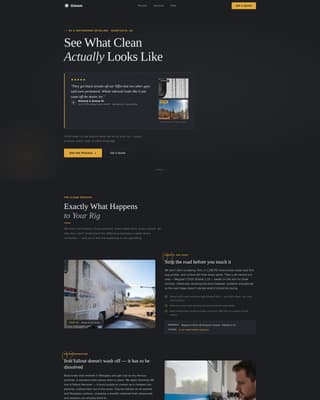 Gleam - Trusted Rvdetailing Landing Page Template