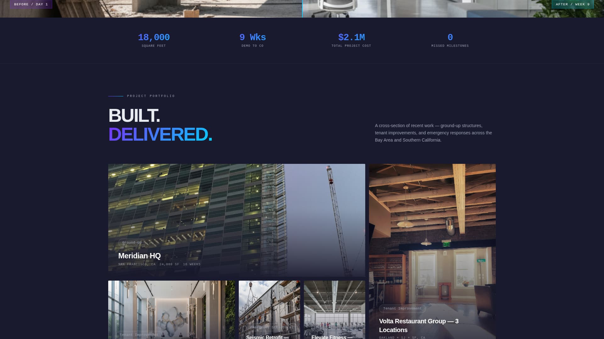 Scaffold - High-velocity Construction Landing Page Template