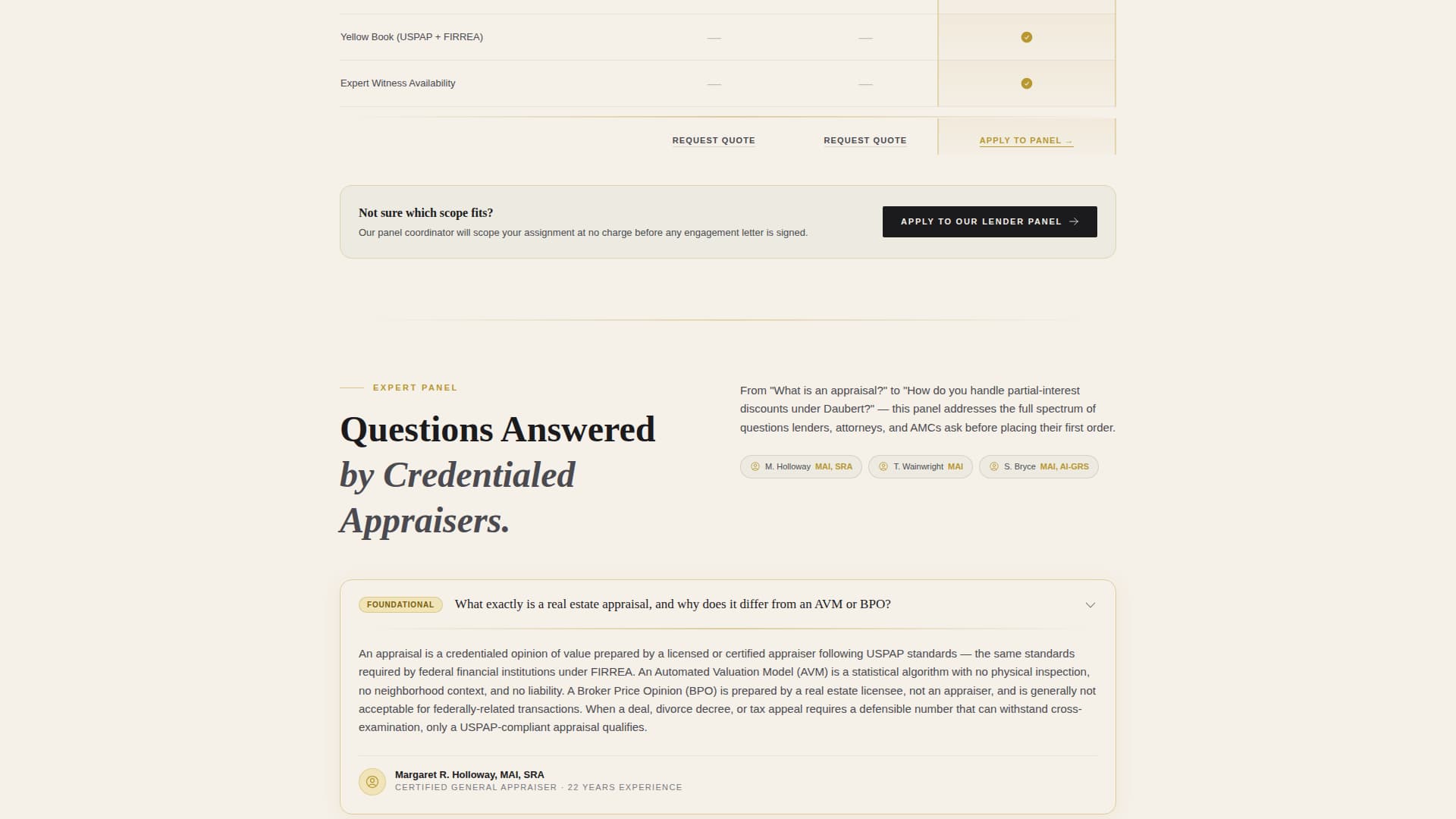 Valuate — Certified Property Appraisal Landing Page Template