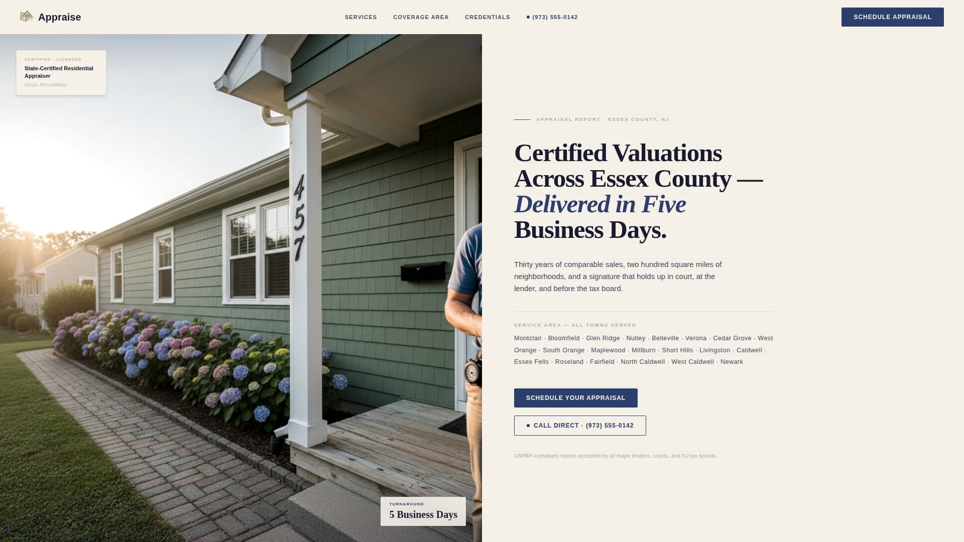 Validate — Expert Property Appraiser Landing Page Template