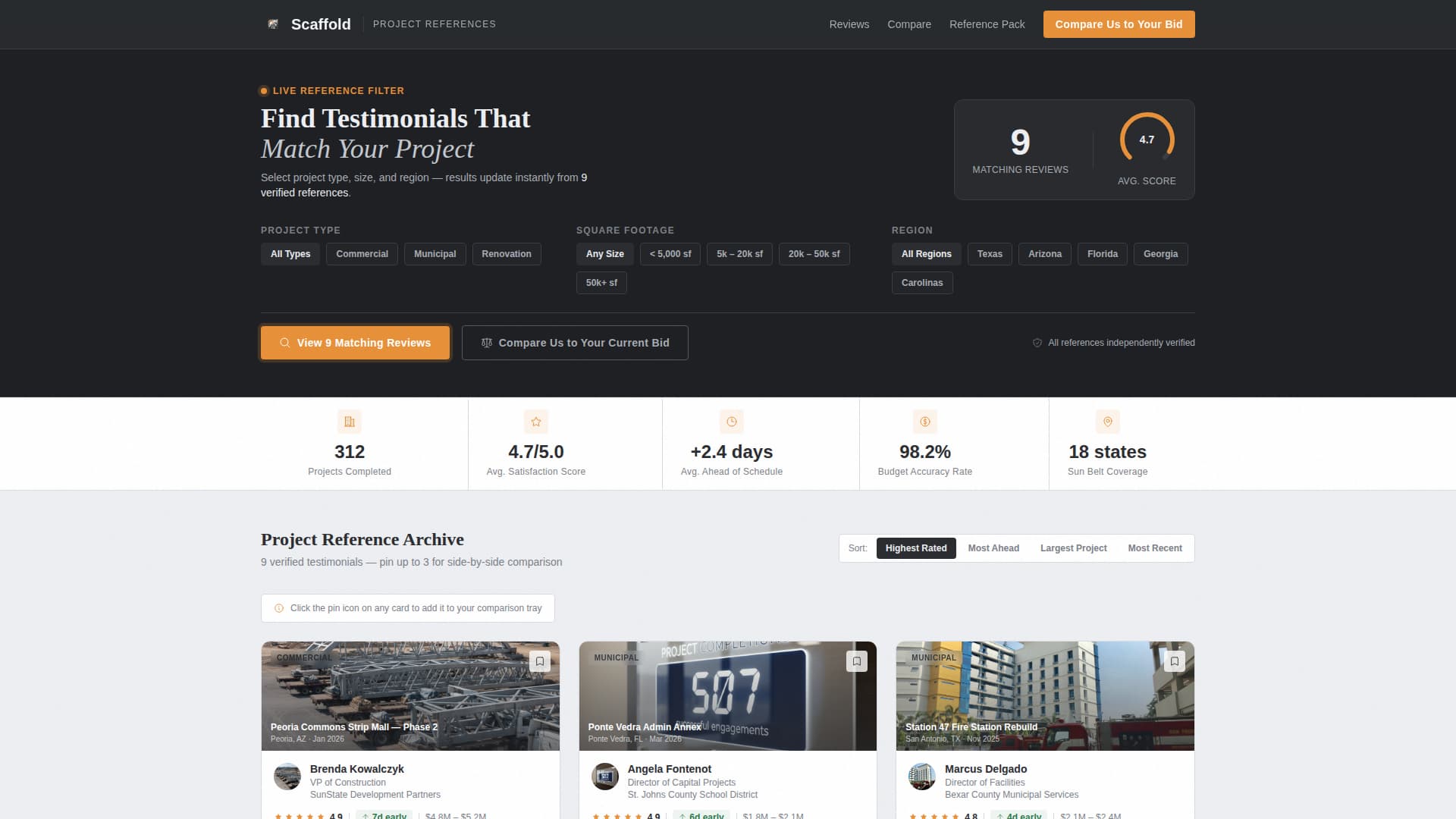 Construction Company Specialist Reviews Website Template