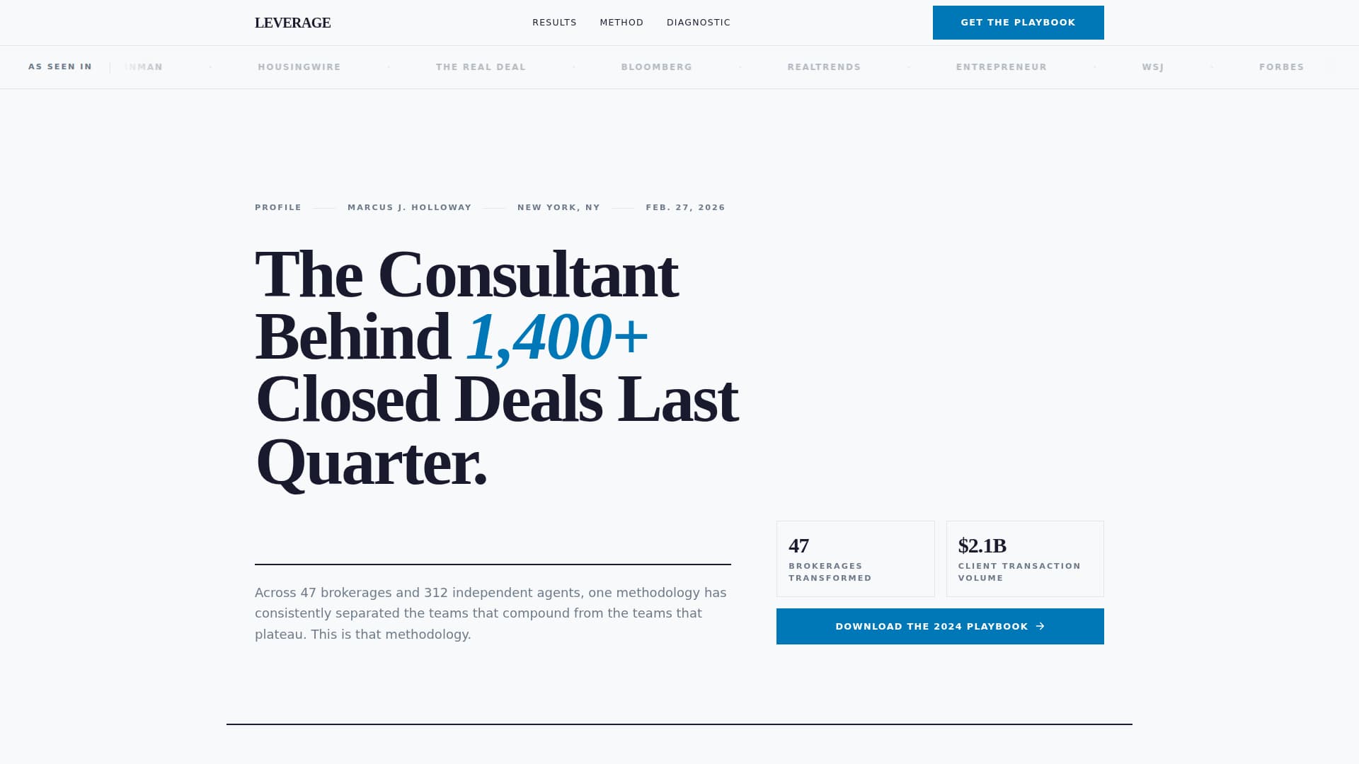 Strategy — Results-Driven Business Advisory Landing Page Template