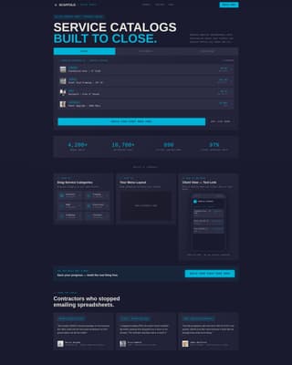 Construction Digital Presence Cost Calculator Website Template