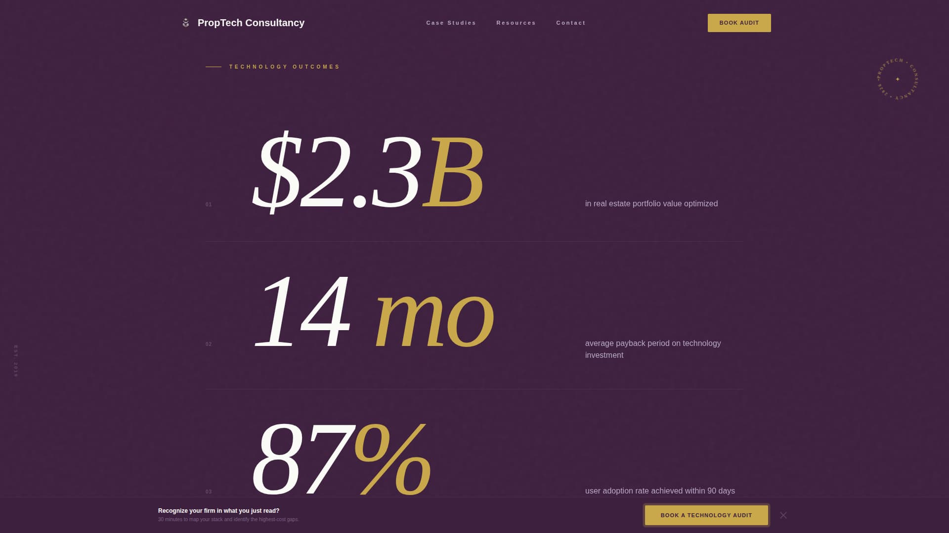 Rewired - Executive Proptech Landing Page Template