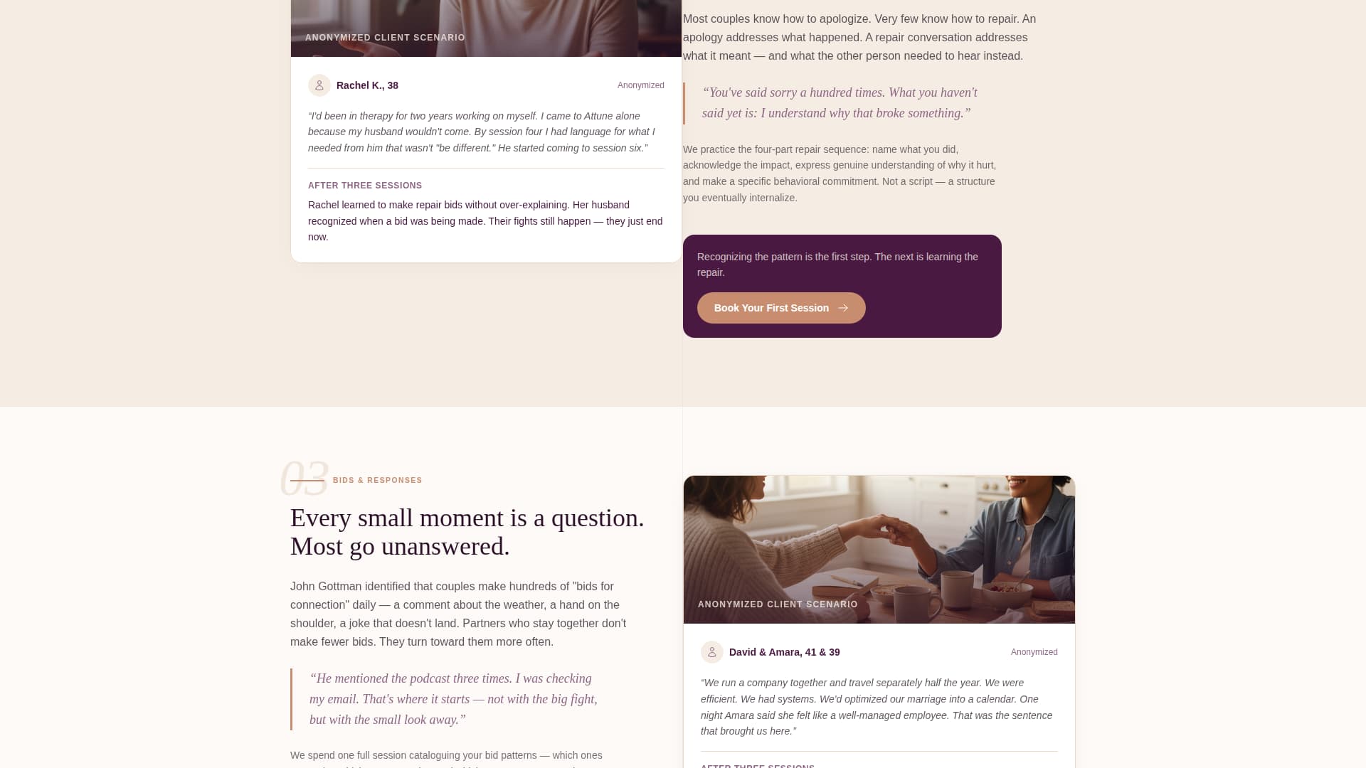 Attune - Transformative Relationshipcoaching Landing Page Template
