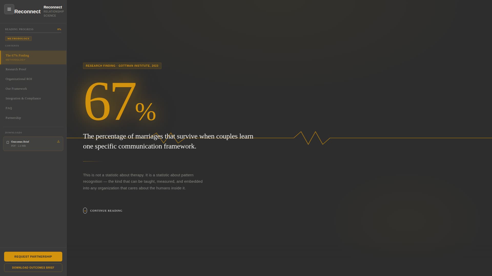 Reconnect - Datadriven Relationshipcoaching Landing Page Template