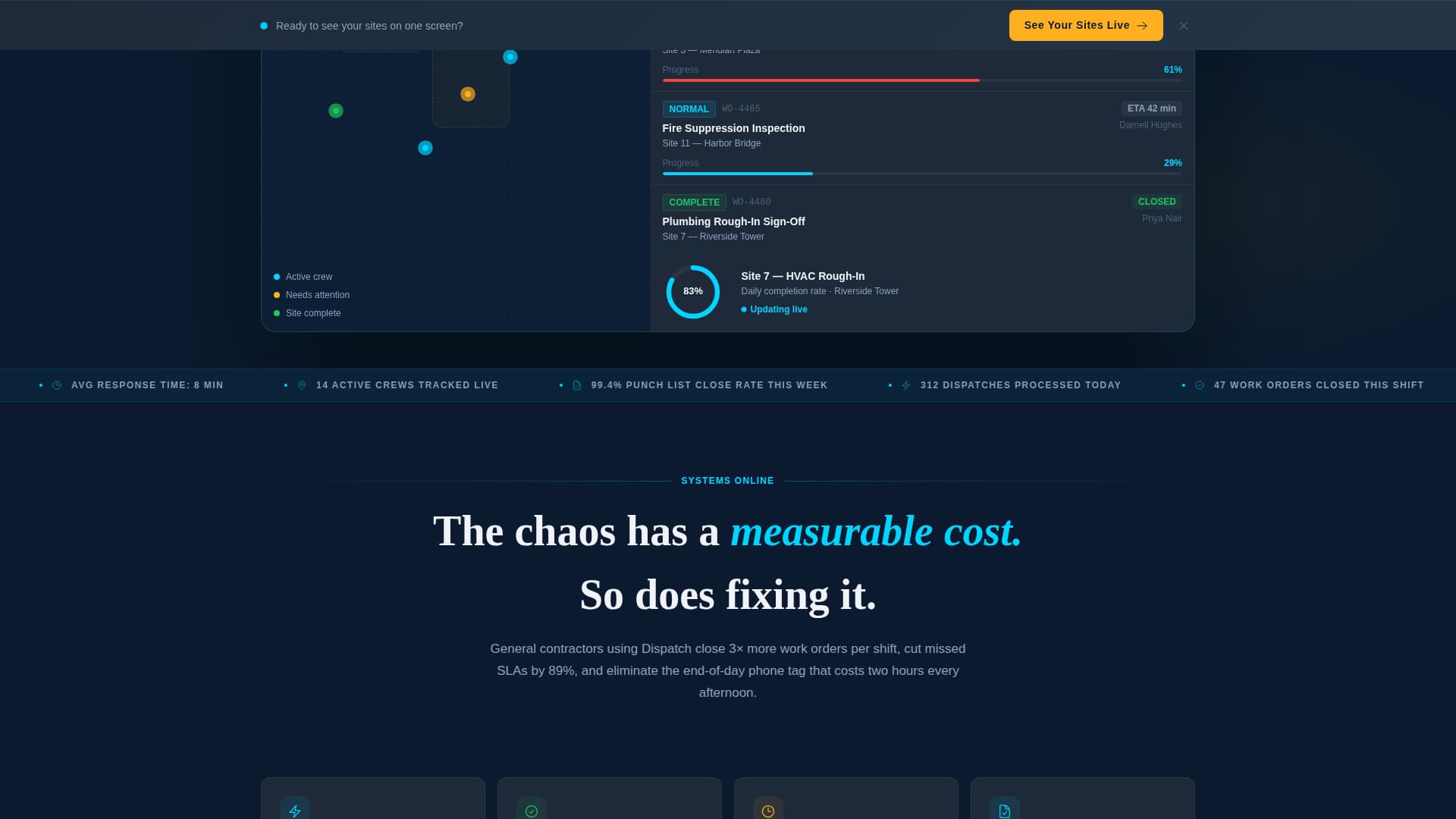 Construct — Field Operations Landing Page Template