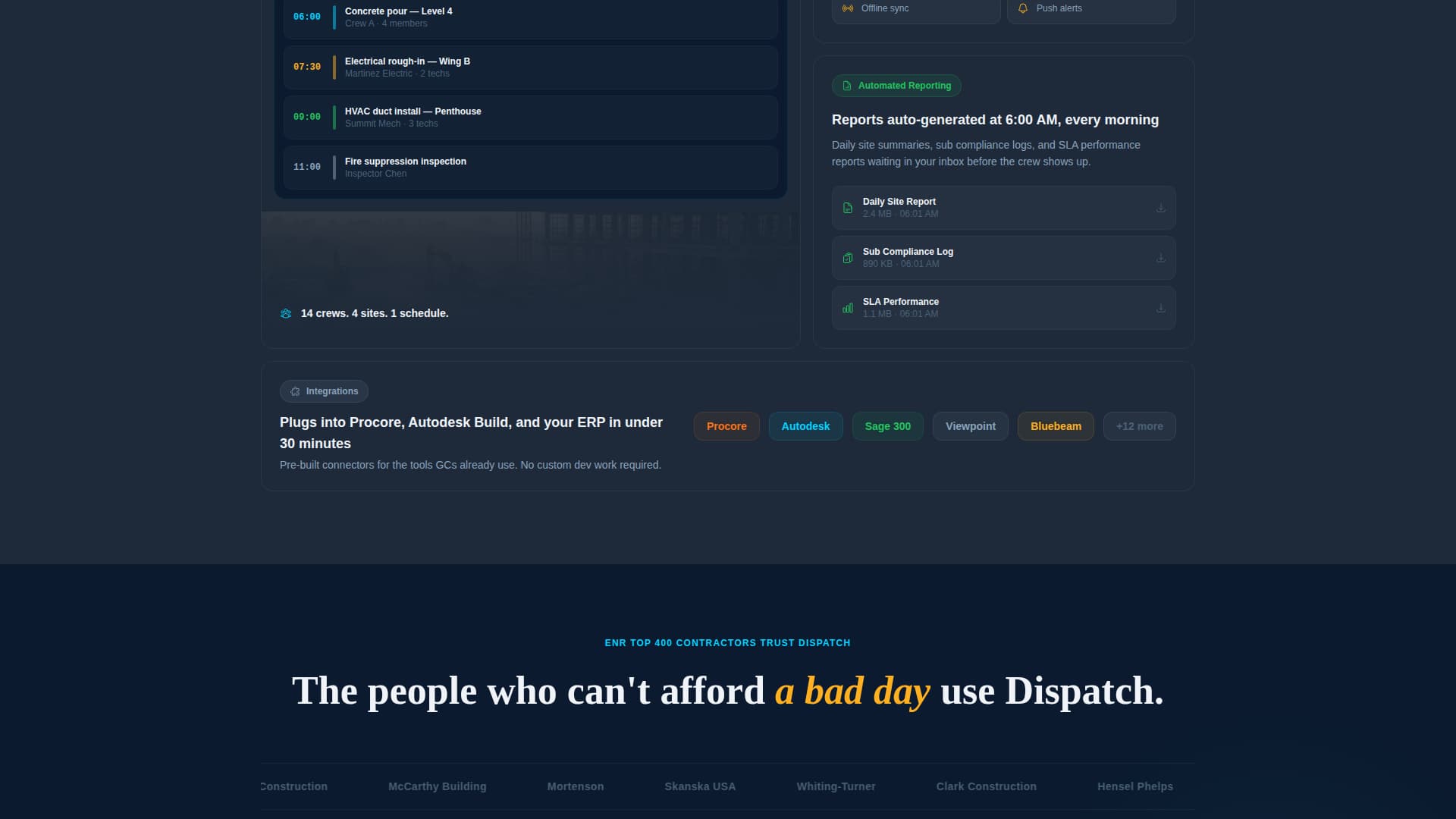 Construct — Field Operations Landing Page Template