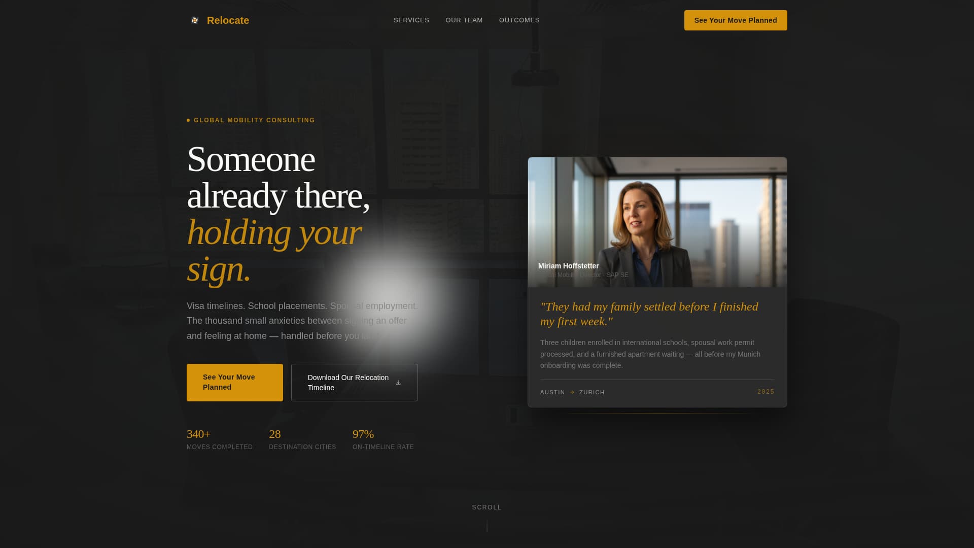 Relocate - Precision Mobility Landing Page Template