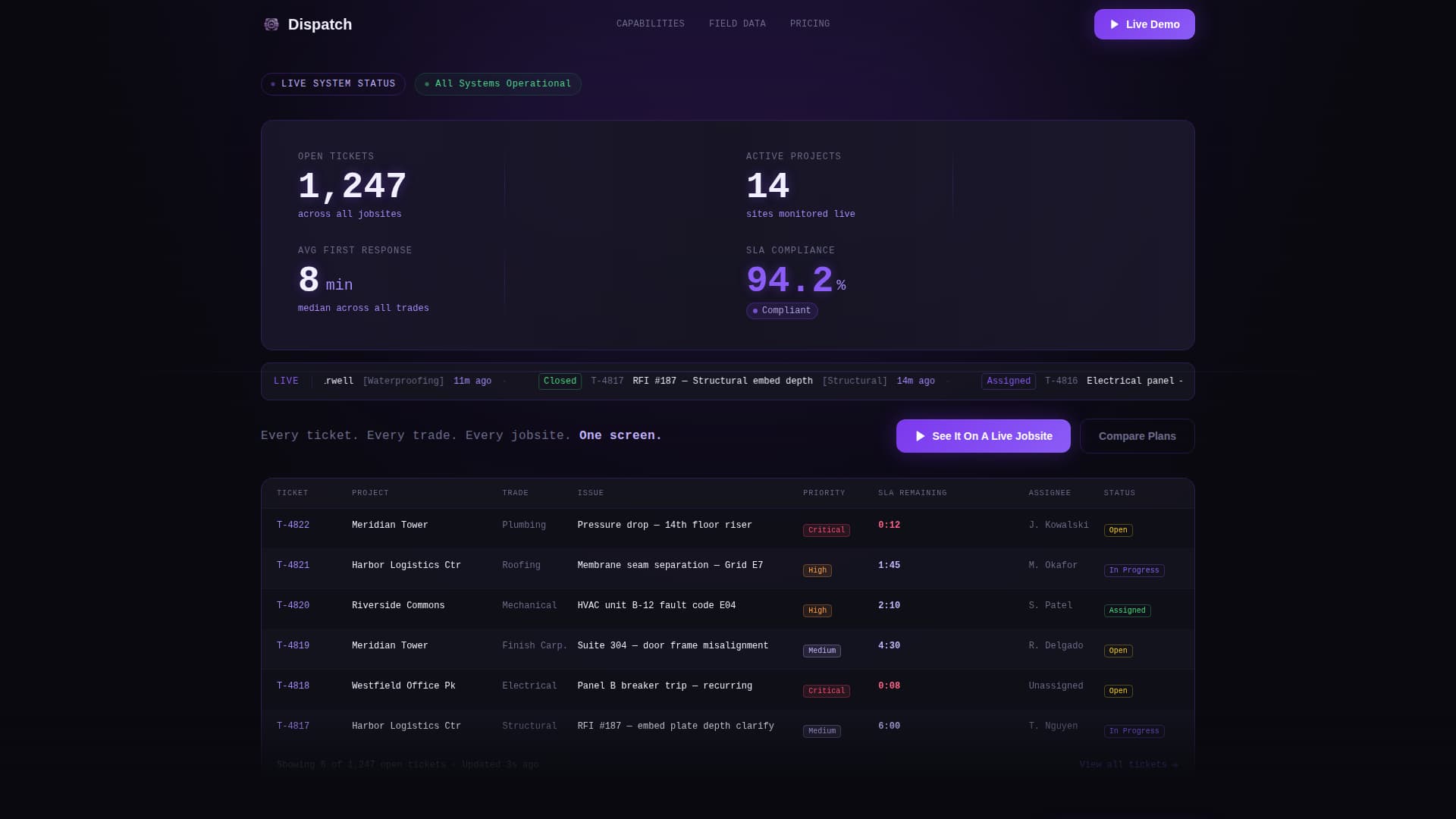 Erect — Heavy Construction Landing Page Template