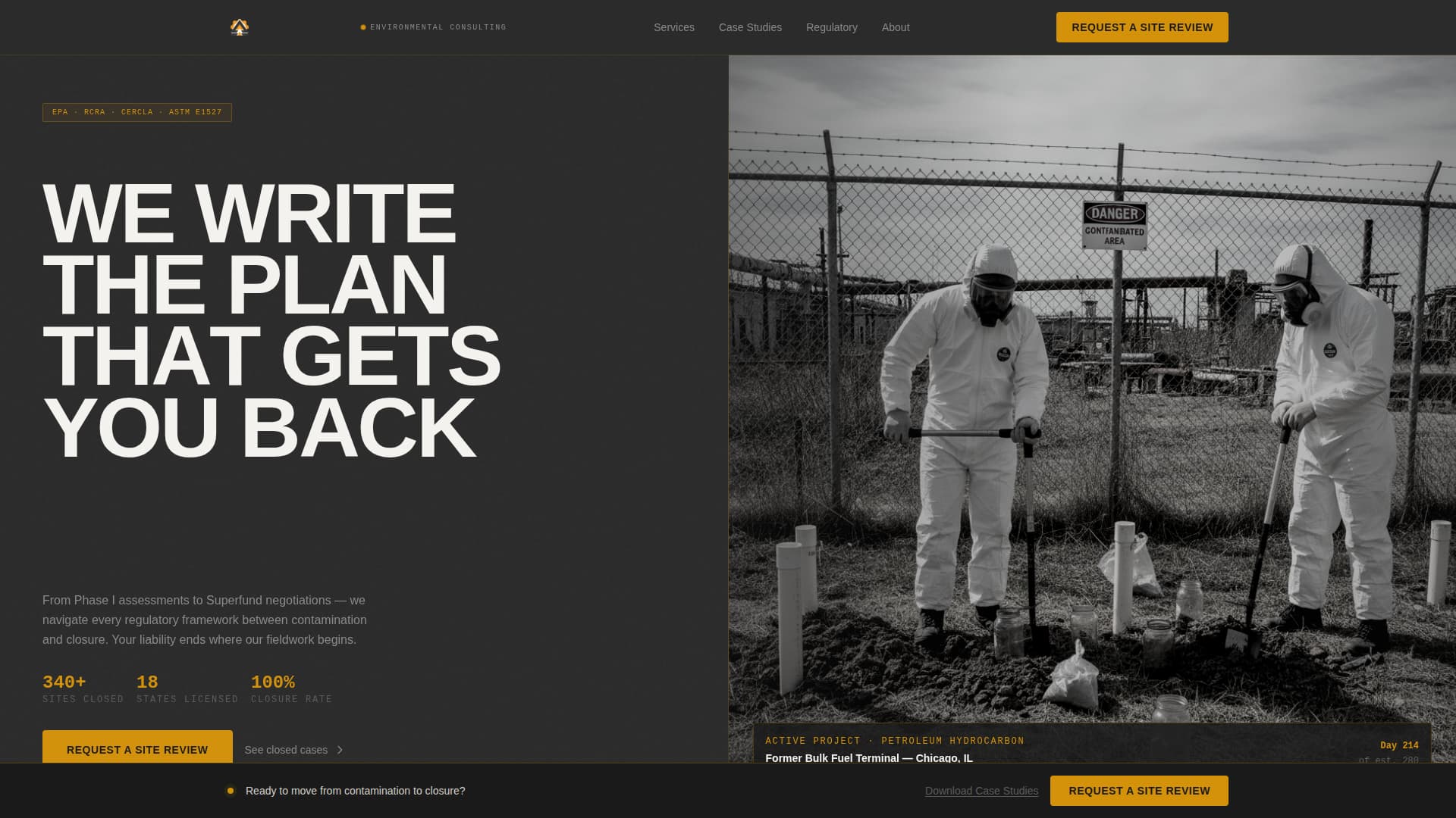 Remediate - Authoritative Environmental Landing Page Template