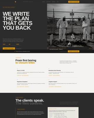 Remediate - Authoritative Environmental Landing Page Template
