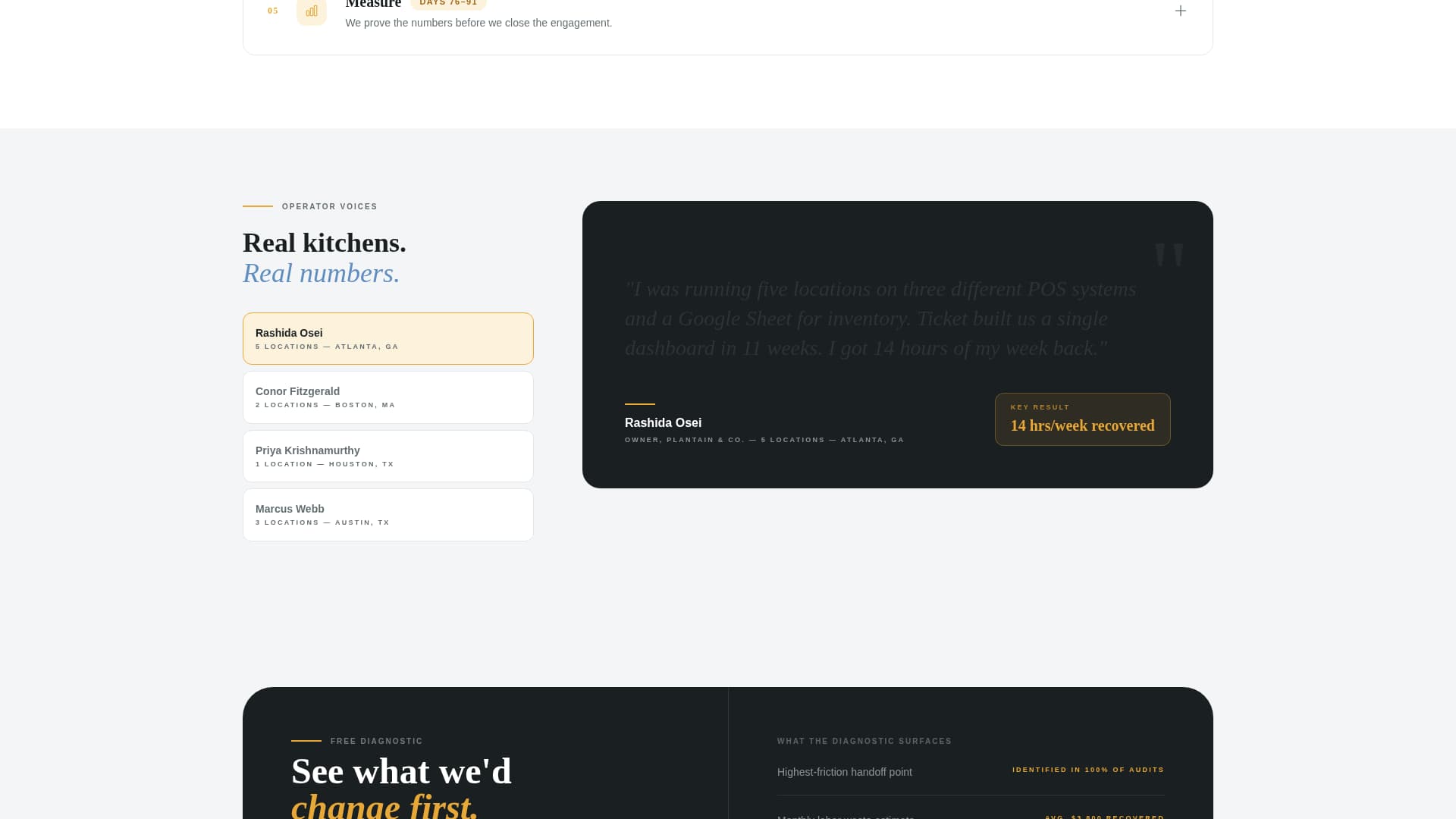 Ticket - Transformative Restaurant Landing Page Template