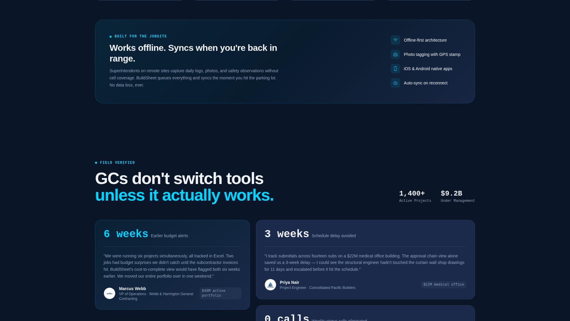 Buildsheet - Powerful Construction Landing Page Template