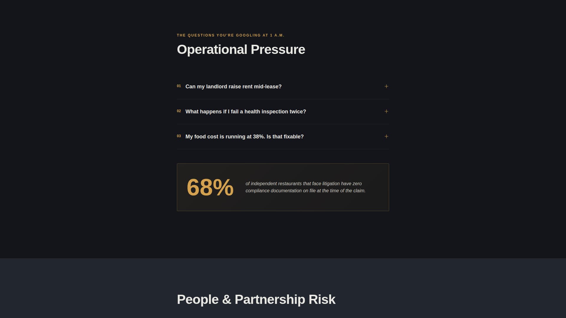 Mise - Authoritative Restaurantconsulting Landing Page Template