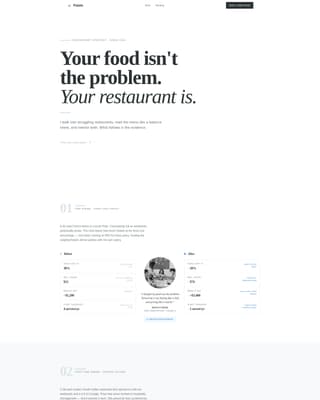 Palate - Compelling Restaurantconsulting Landing Page Template