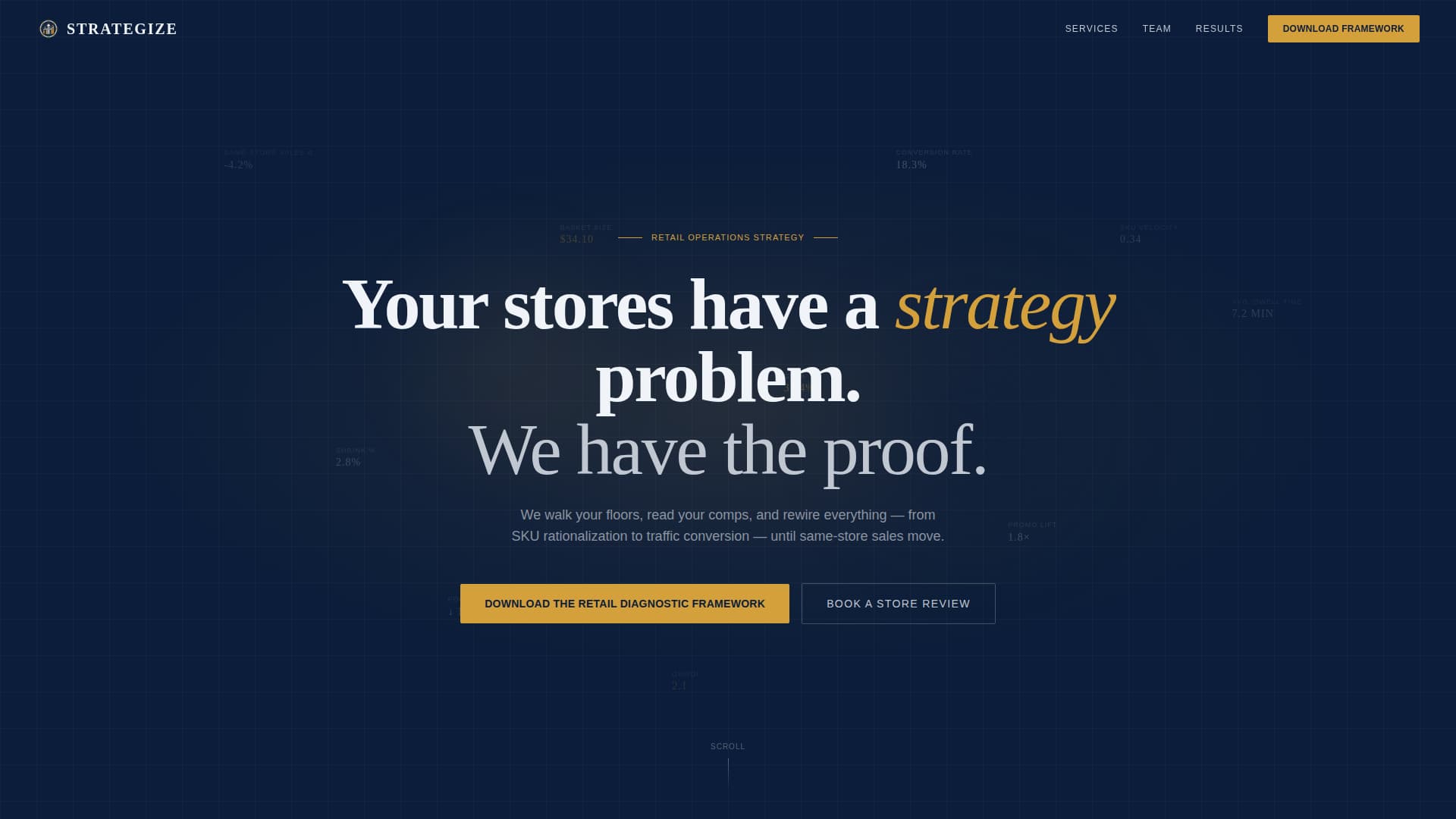 Strategize - Precision Retail Landing Page Template