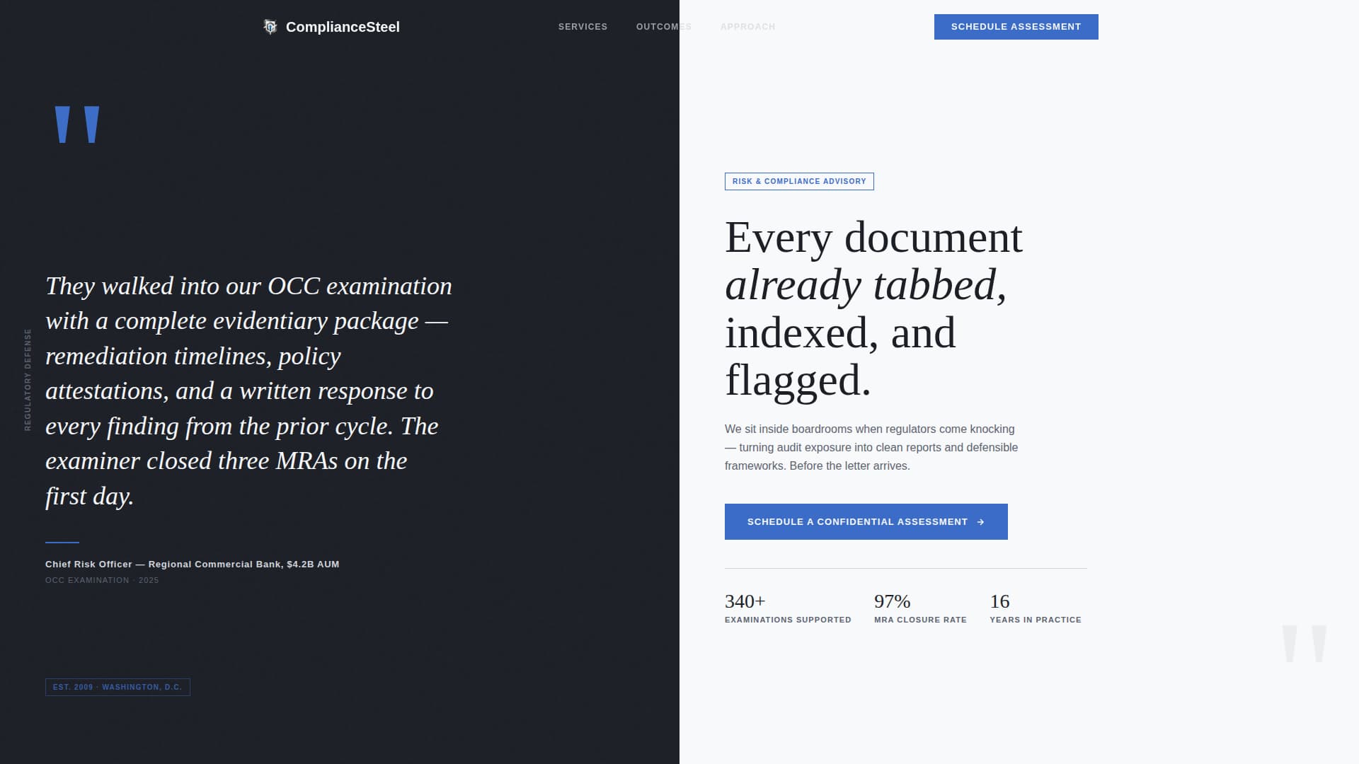 Compliance - Authoritative Regulatory Landing Page Template