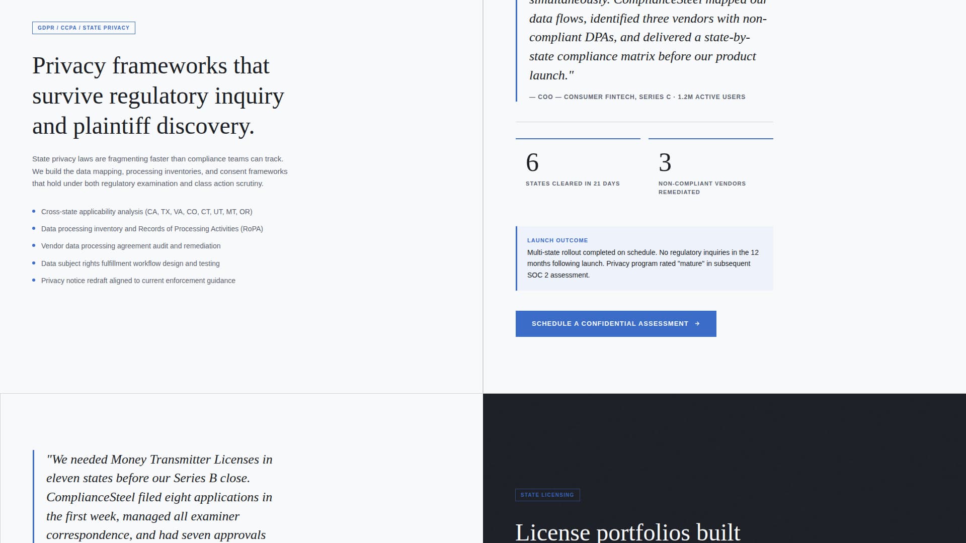 Compliance - Authoritative Regulatory Landing Page Template