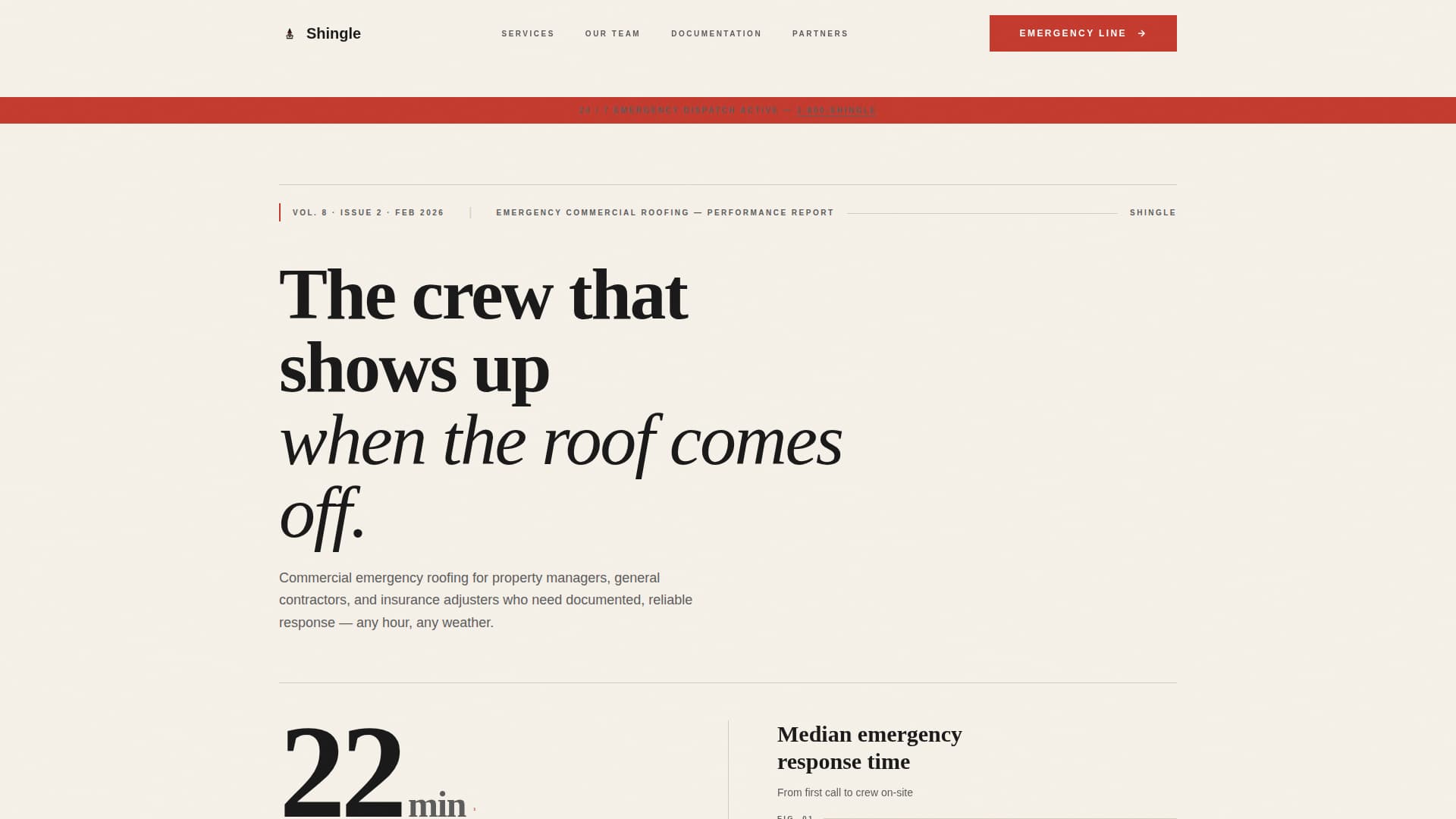 Shingle - Authoritative Roofing Landing Page Template
