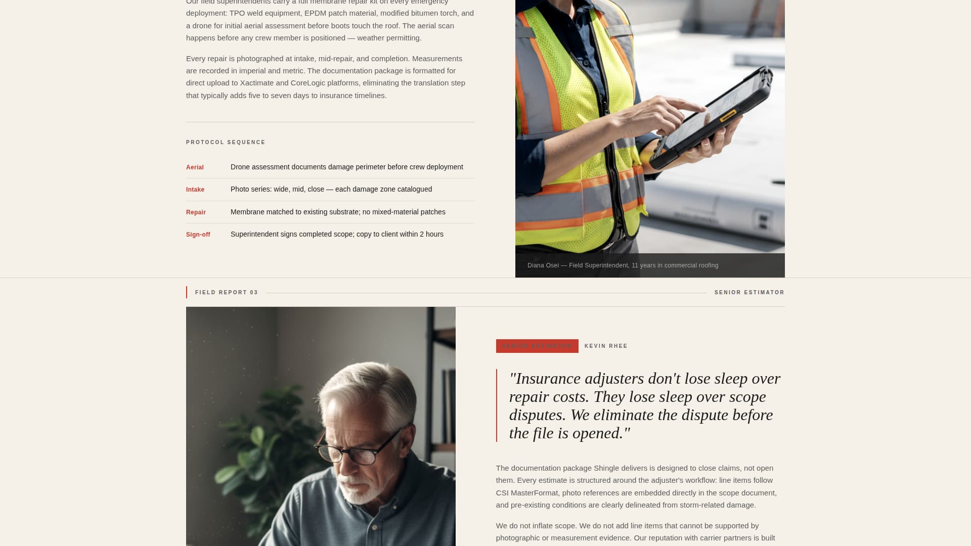 Shingle - Authoritative Roofing Landing Page Template