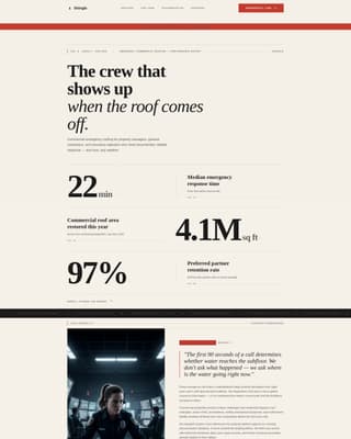 Shingle - Authoritative Roofing Landing Page Template