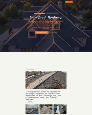Shingle - Trusted Roofing Landing Page Template
