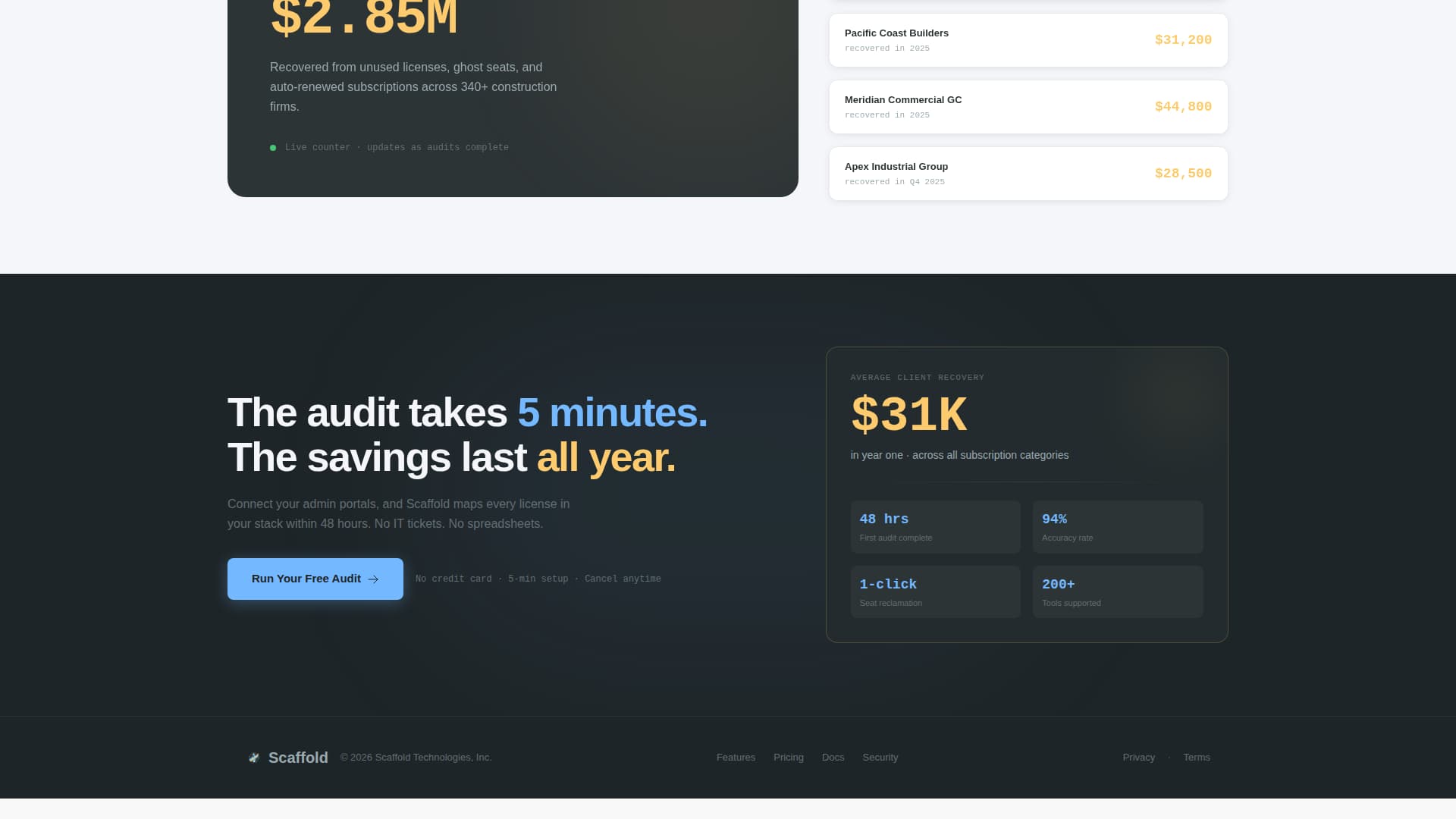 Structure — Pro Construction Landing Page Template